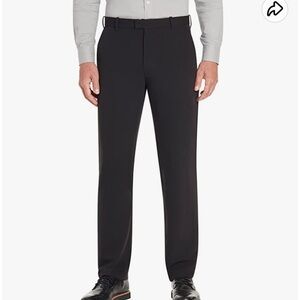 Van Heusen Flex Black Dress Trousers Straight Leg 33/32 Preowned